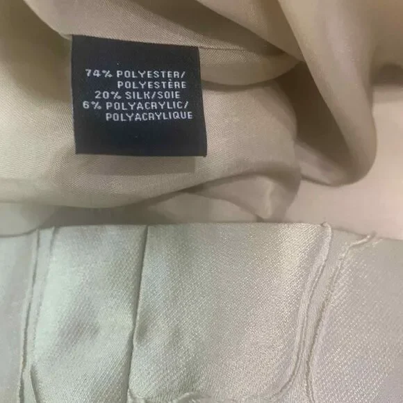 Lafayette 148 Womens Dress Womens 6 Yellow Beige Jacquard Sleeveless Silk‎ Blend